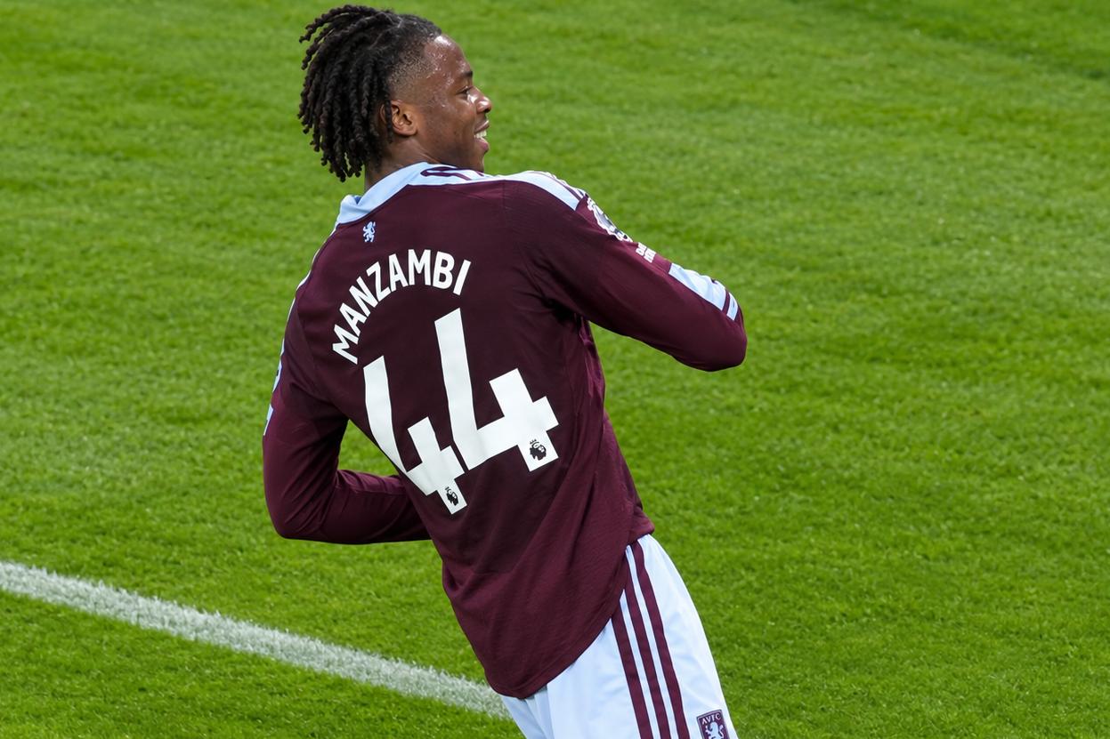 Johan Manzambi celebrates