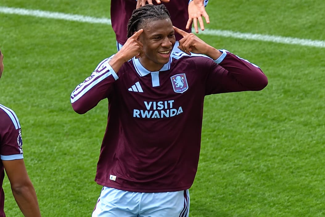 Johan Manzambi celebrates scoring against Tottenham