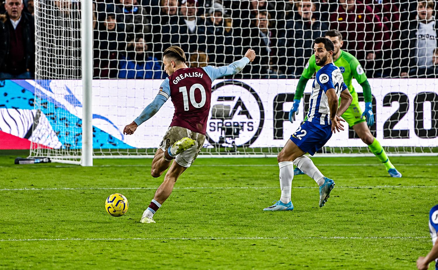 Jack Grealish scores against Brighton